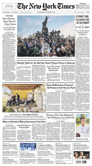 The New York Times frontpage thumbnail