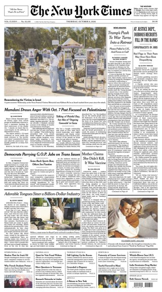 The New York Times frontpage thumbnail