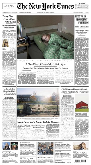 The New York Times frontpage thumbnail