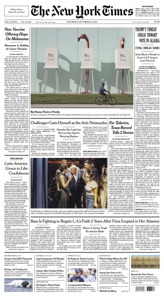 The New York Times frontpage thumbnail