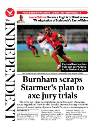 The Independent frontpage thumbnail