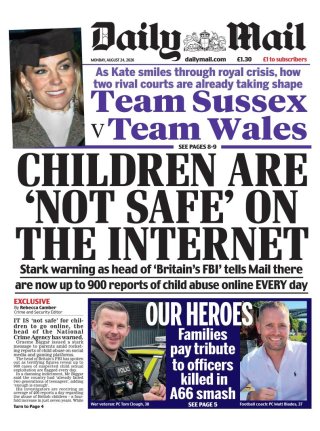 Daily Mail frontpage thumbnail
