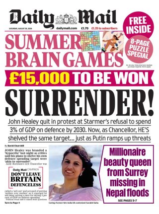 Daily Mail frontpage thumbnail