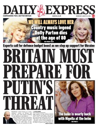 The Express frontpage thumbnail