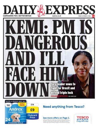 The Express frontpage thumbnail