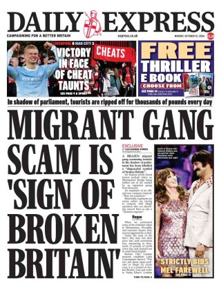 The Express frontpage thumbnail