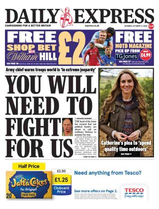 The Express frontpage thumbnail